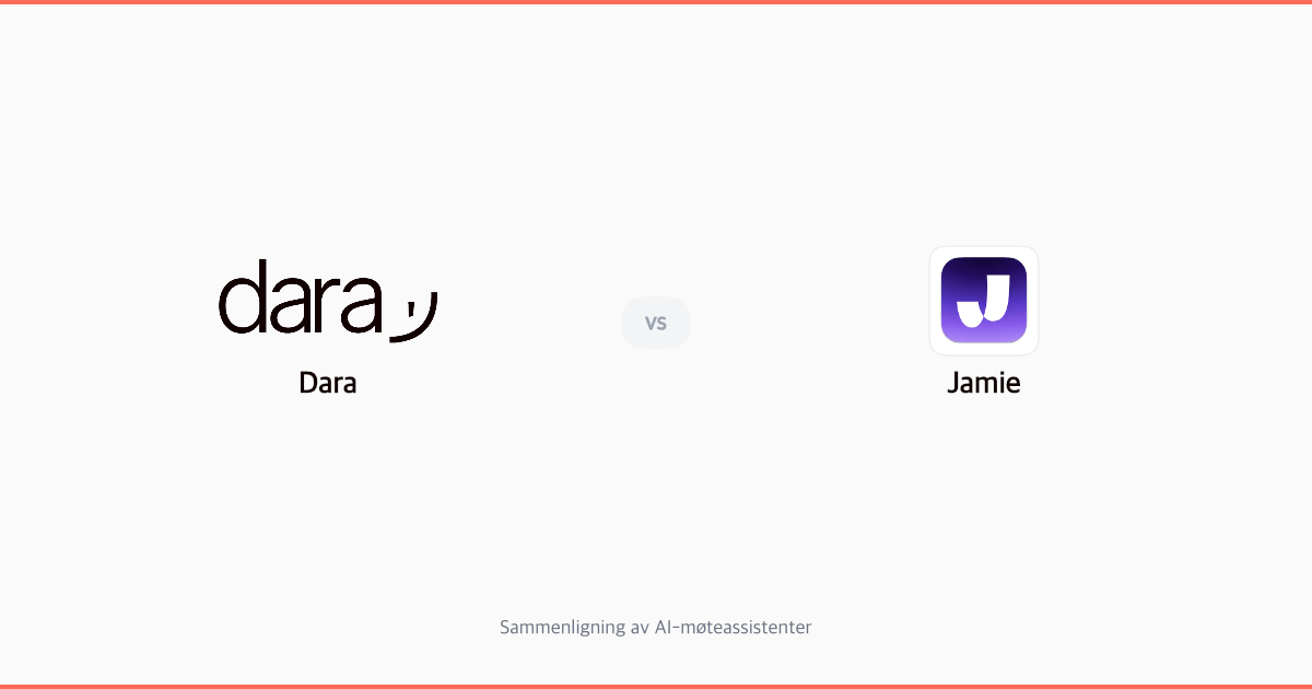 Dara vs Jamie: Hvilken personvern-fokusert møteassistent er best?