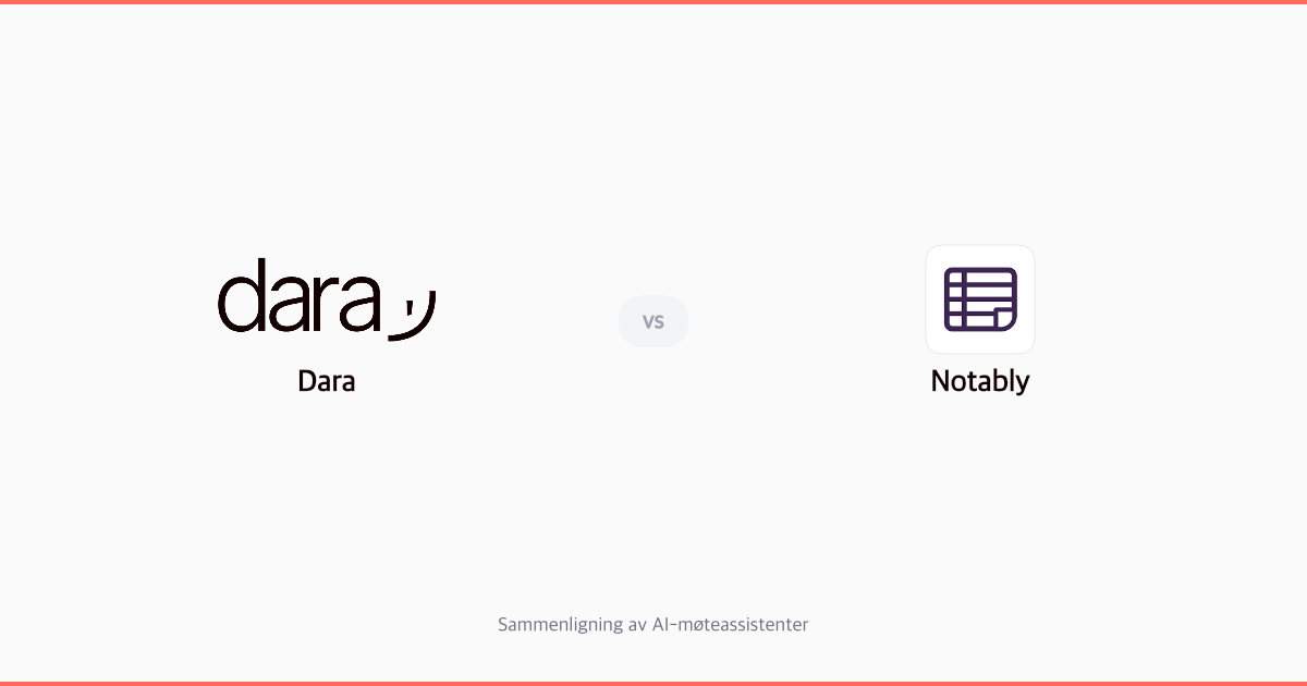 Dara vs Notably: Hvilken norsk møteassistent er best?