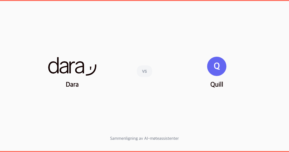 Dara vs Quill: Sammenligning for norske bedrifter (2026)